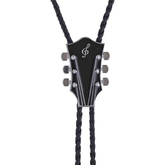 Bolo Tie Western Cowboy for Men Black - Picture 3 of 5